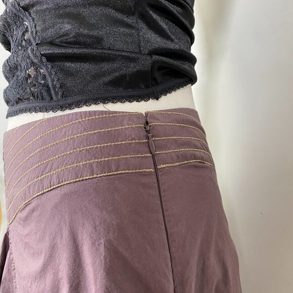 Vintage Old Navy Womens Y2K Chocolate Brown Midi Skirt Size 2 Boho Preppy Fairy - Picture 5 of 11